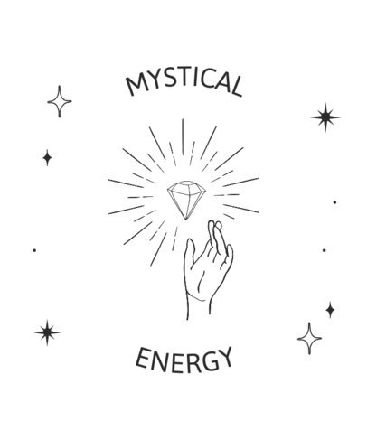 T-Shirt Design Template Featuring a Mystical Stone Graphic 