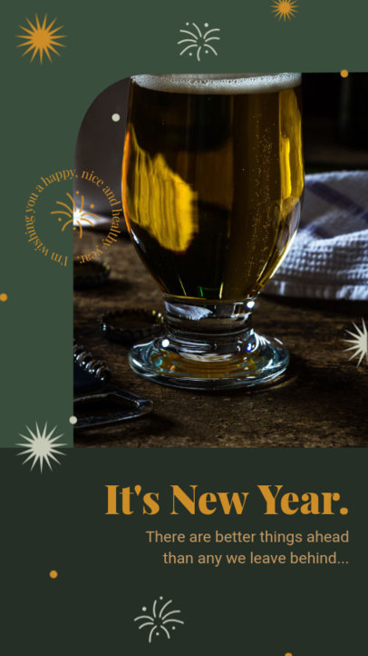 Instagram Story Maker Featuring a Positive New Year Quote 