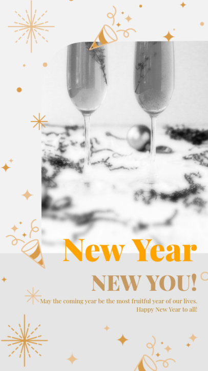 Elegant Instagram Story Generator Featuring New Year Graphics 