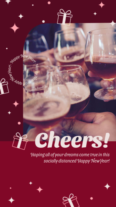 Instagram Story Design Template Featuring a Wholesome New Year Message