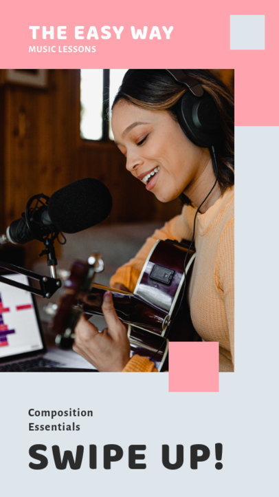 Minimalist Instagram Story Template for a Music Teacher 3242b-el1