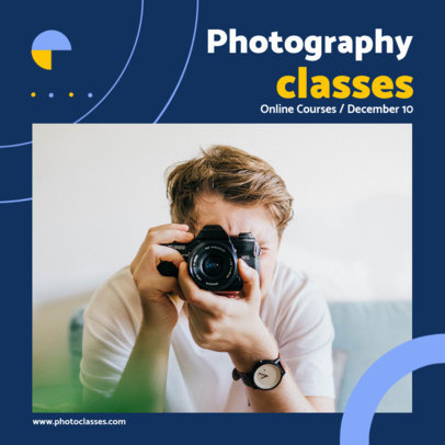 Minimalist Instagram Post Maker for a Photography Class