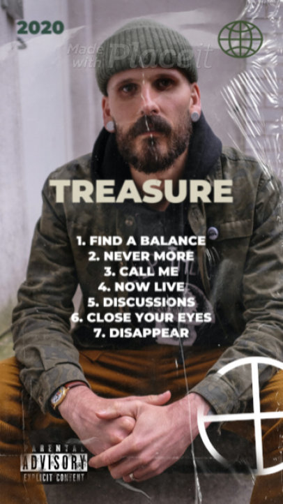 Instagram Story Video Maker for a Playlist with a Grunge Style 2471-el1