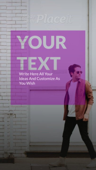 Instagram Story Video Maker Featuring a Colored Square and Minimal Text Animations