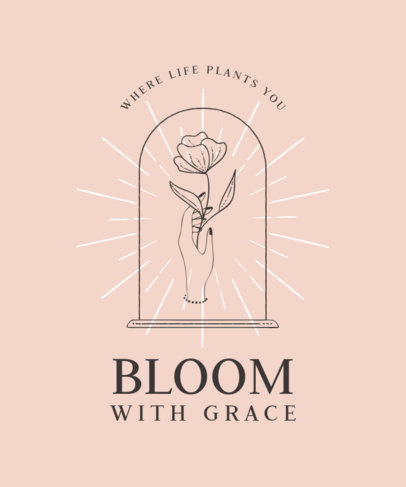 T-Shirt Design Template Featuring an Esoteric Theme and Minimal Graphics