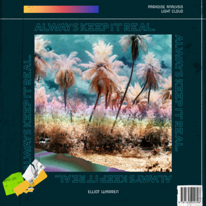 House Music Album Cover Maker Featuring a Trippy Photo