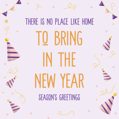 Beautiful Instagram Post Maker to Celebrate New Year's Eve at Home