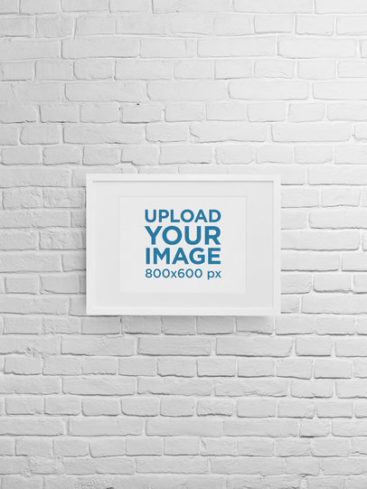 Mockup of an Art Print With Customizable Background