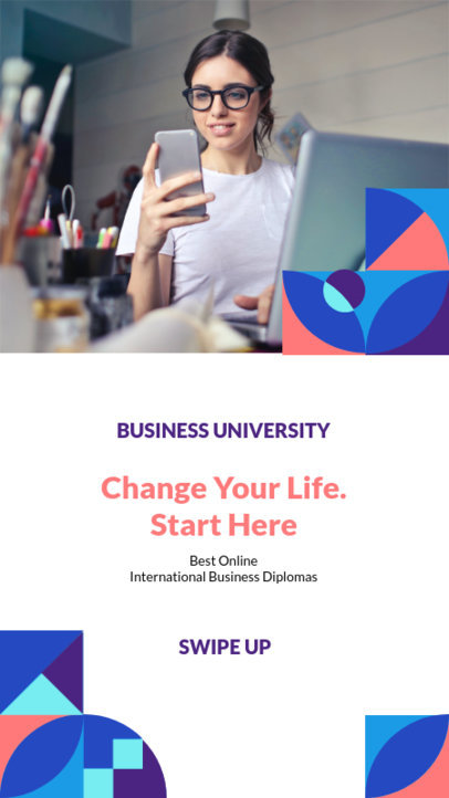 Instagram Story Maker Featuring Online Educational Courses