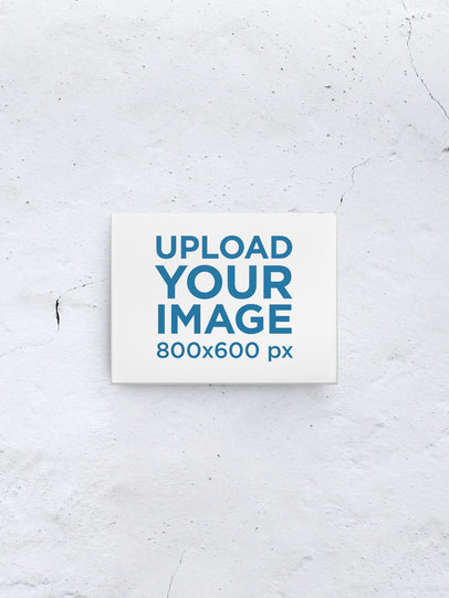 Mockup of an Art Print on a Customizable Wall