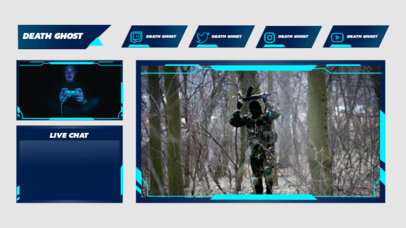Gaming Twitch Overlay Creator Featuring a Multi-Cam Design 3206c-el1