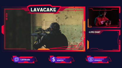 Twitch Overlay Maker for a Shooter Games Streamer 3214-el1