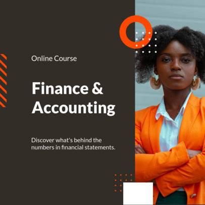 Instagram Post Design Template for a Finance and Accounting Course