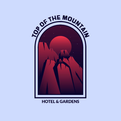Hotel Logo Maker Featuring an Adventurous Landscape