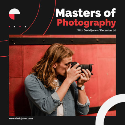 Trendy Instagram Post Template to Promote a Photography Course