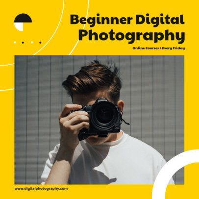 Instagram Post Creator for an Online Photography Course for Beginners