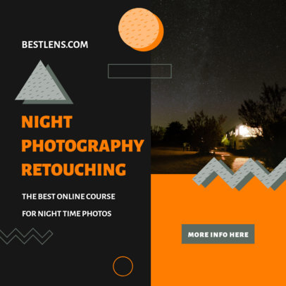 Instagram Post Design Generator for a Night Photography Course 