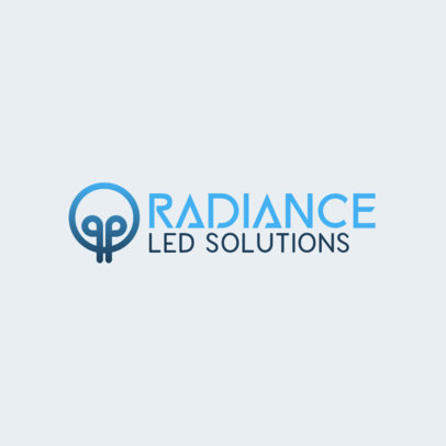LED Solutions Company Logo Maker Featuring Abstract Graphics 