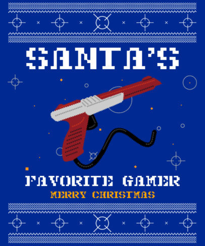 Christmas T-Shirt Design Template for Gamers 3212c