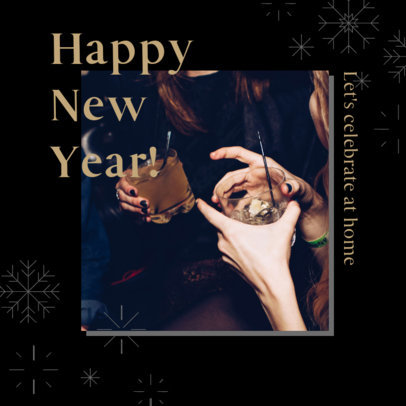Instagram Post Template with a Quote for New Year's Eve