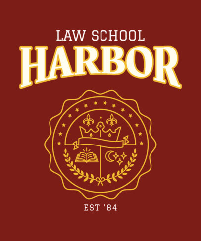 Law School T-Shirt Design Template 