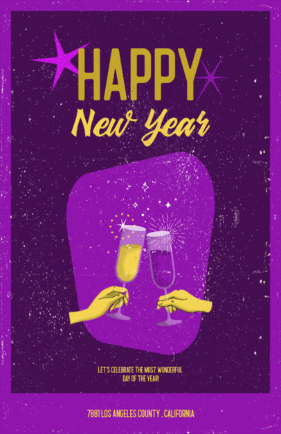 Retro Flyer Design Generator for a New Year's Eve Party 