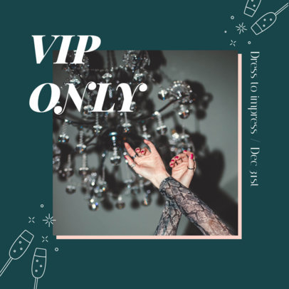 Instagram Post Maker for a New Year's Eve Party