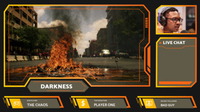 Twitch Overlay Maker with Webcam Frame for War Game Players 3212c-el1