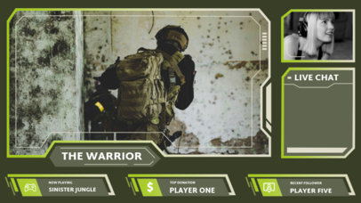 Twitch Overlay Design Maker with a Military Style 3212e-el1