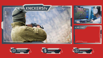 Shooter Games-Themed Twitch Overlay Maker Featuring Cool Frames