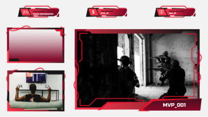 Twitch Overlay Template for Survival Horror Titles Featuring Webcam Frames 3210c-el1