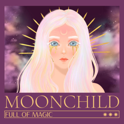 Punk Album Cover Maker Featuring a Pastel Goth Graphic 3206e