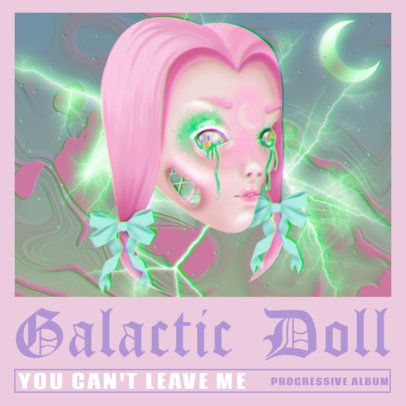 Pastel Goth-Inspired Album Cover Generator for a Punk Artist 3206b