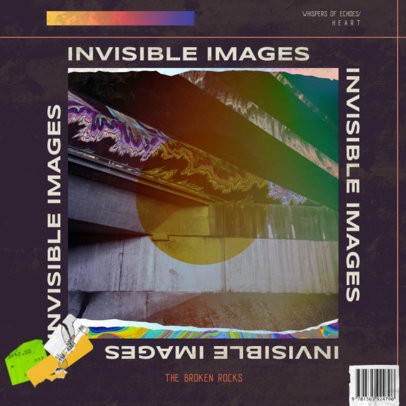 Electronic Music Album Cover Maker Featuring a Minimalist Style and a Filter 3204i