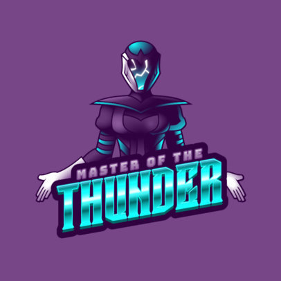 Gaming Logo Template with a Destiny-Inspired Graphic of a Stormcaller