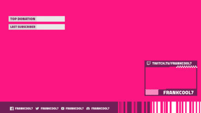 Twitch Overlay Generator Featuring a Webcam Frame and a Simple Layout 3193j