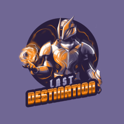 Destiny-Inspired Logo Maker Featuring a Powerful Warrior Illustration 