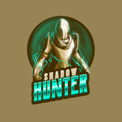 E-Sports Team Logo Template Featuring a Destiny-Inspired Character 