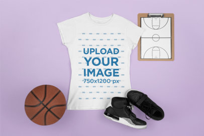 Mockup of a Basketball Tee for Women 