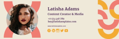Email Signature Template Featuring a Content Creator's Portrait