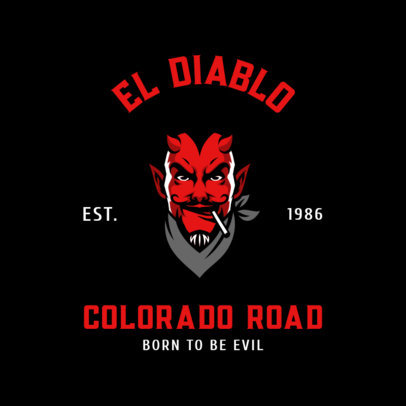 Biker Club Logo Creator Featuring Devil Graphics