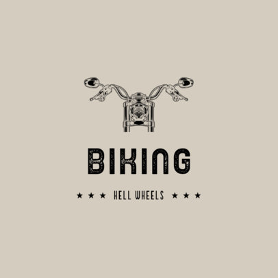 Online Logo Template for Biker Clubs Featuring a Handlebar Illustration