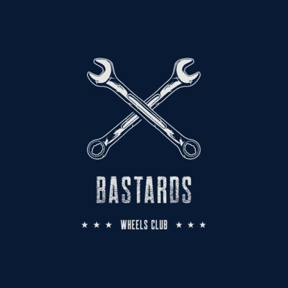 Logo Maker for a Biker Club with a Classic Aesthetic