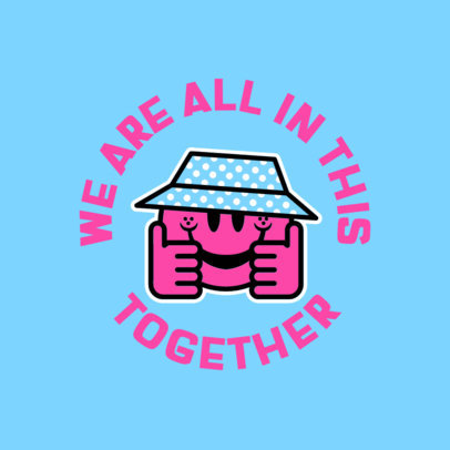 Logo Maker Featuring a COVID-19 Theme and an Encouraging Message