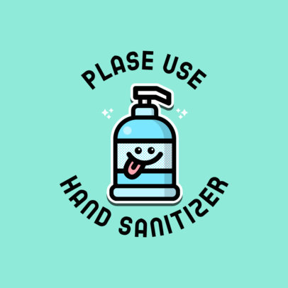Online Logo Maker Featuring a Cute Hand Sanitizer Icon