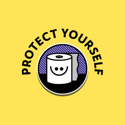 Coronavirus-Themed Logo Generator Featuring a Funny Toilet Paper Badge