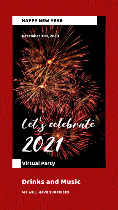 Instagram Story Maker for a New Year Virtual Party