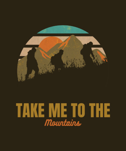 T-Shirt Design Creator Featuring a Group of Hikers