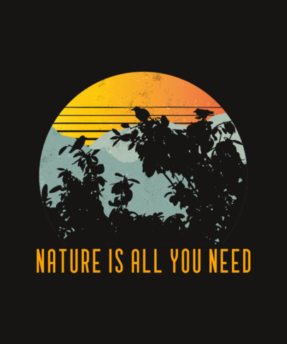 T-Shirt Design Maker Featuring a Natural Landscape 3229g