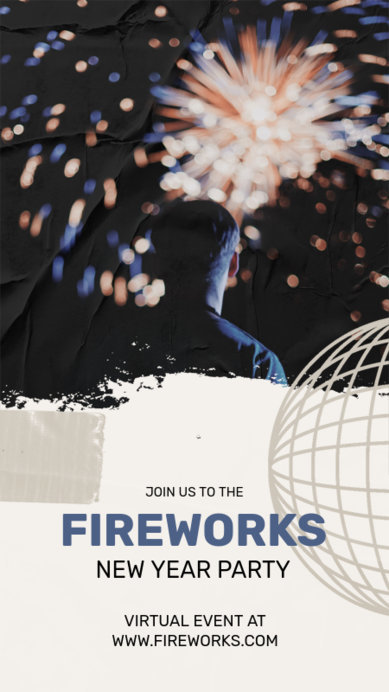 Placeit - Instagram Story Design Template for a Virtual Fireworks Event